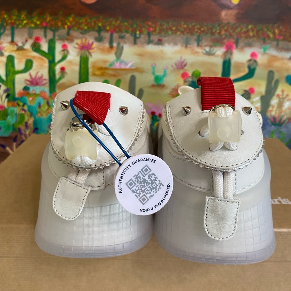 Christian Louboutin Arpoador Flat, Leather, Suede,Men’s Sneakers,Wht, EU43/US 10 - Picture 3 of 16